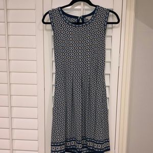 Max studio blue floral dress size xs
